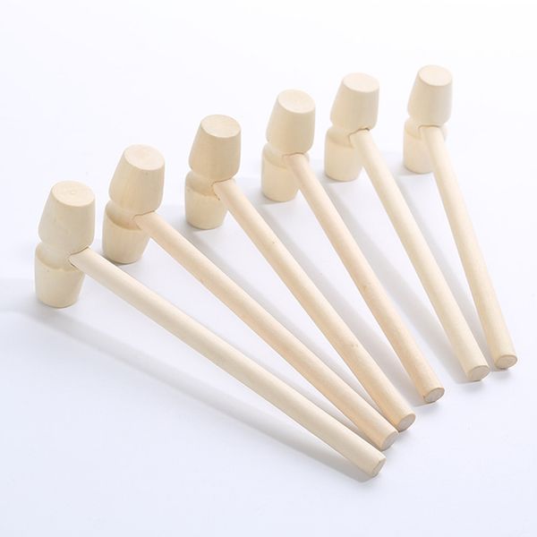

10pcs stamping children flat toy knock household mini wood mallet educational