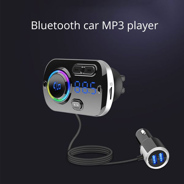 

uncom mp3 player quick charge car bluetooth mp3 handsplayer car fm transmitter ambient light display