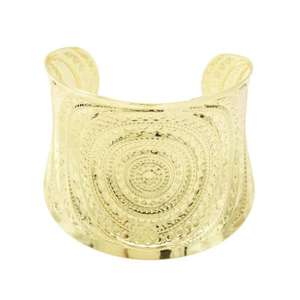 

bohemian unique armband turkish punk carved flower big open bangle cuff bracelets men women charming gypsy jewelry, Black