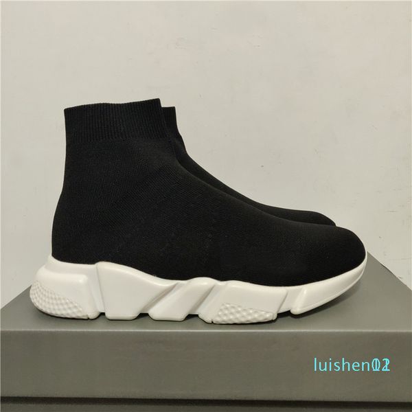 

2020 new designer sneakers speed trainer black red gypsophila triple black fashion flat sock boots casual shoes speed trainer runner l11