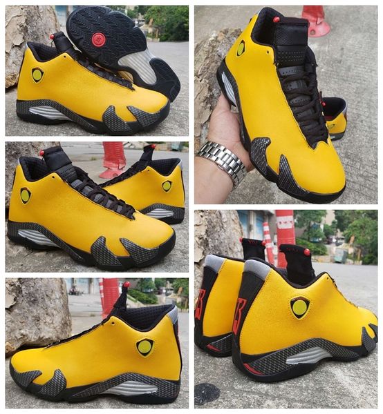 

2019 new 14 mens basketball shoes yellow black trainers sports sneakers 14s designer air basket ball men jumpman zapatillas de baloncesto