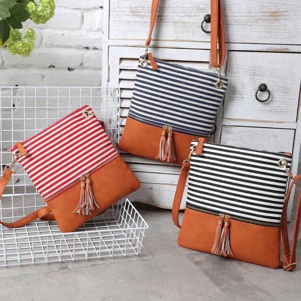 

women's clutch bag simple canvas leather splice crossbody bags enveloped shaped small messenger shoulder bags female bag