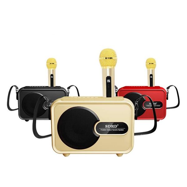 

cgjxsnew sd502 wireless microphone bluetooth audio machine home tv ktv children karaoke ok sing