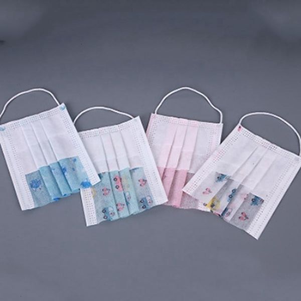 

disposable kids carton boys girls non-woven mouth mask anti dust breathable child cute face masks