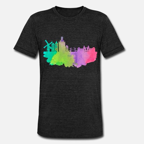 

amsterdam netherlands skyline t shirt men knitted short sleeve o neck trend graphic authentic summer outfit shirt