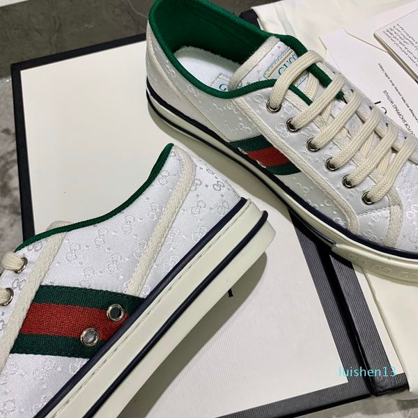 

2020 mens womens designer tennis 1977 sneaker with web green and red in cotton luxury fashion casual trainer designer shoes for men3 l13, Black