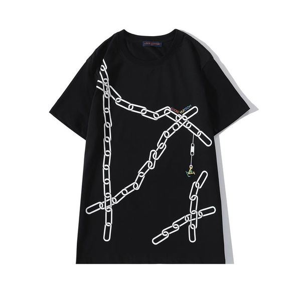 

2020 mens designer t shirt summer breathable loose t shirts for men and women couple designer hip hop streetwear fashion short sleeve, White;black