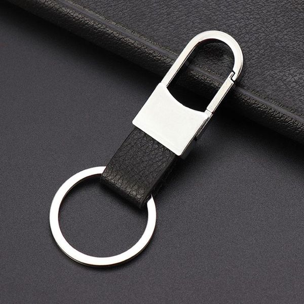 Moda chaveiro Melhor Mens Negócios presente de prata do metal unisex chaveiro de couro preto Keyring criativo Chaveiro jóias de hip hop