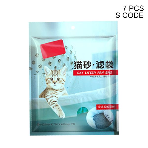 

7pcs/set litter box kitten pan pet supplies cat sand filter bags cleaning tool