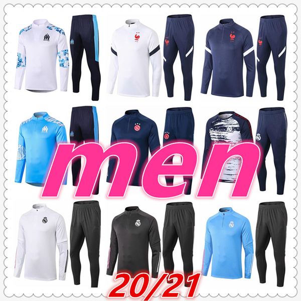 

real madrid jerseys real madrid tracksuit real madrid jacket 2020 2021 men soccer tracksuit football training suit jogging, Black