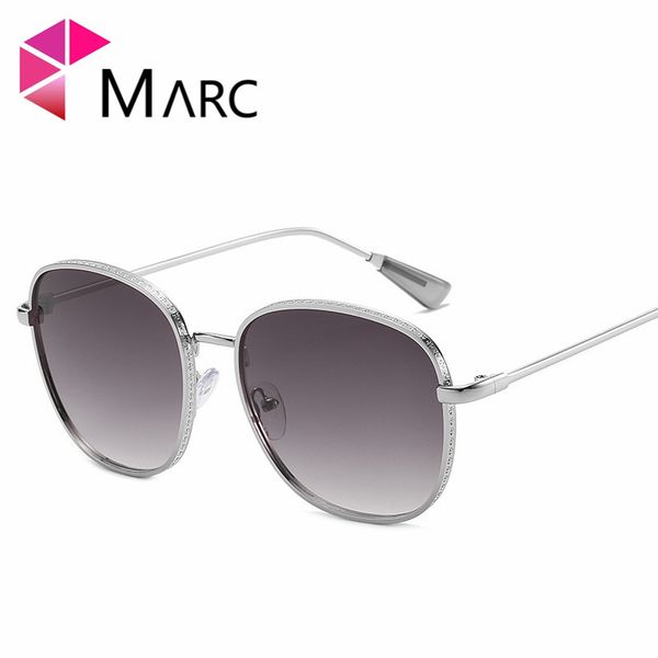 

sunglasses marc 2021 men vintage brand trendy round sun glasses metal frame eyewear women uv400 classic gradient, White;black