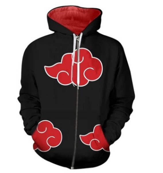 

new fashion cool sweatshirt hoodies men women printed 3d anime hoodie cosplay streetwear hip hop tracksuit zipper hoody, Black