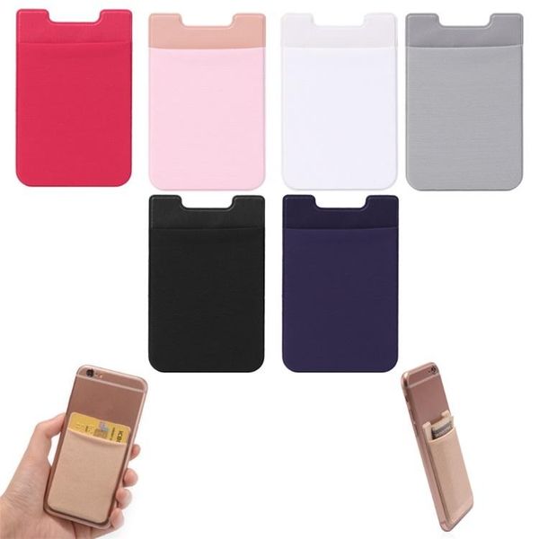 

cgjxssilicone wallet credit id card cash holder 3m gadget pocket pouch stick -on phone pocket stickers mobile phone
