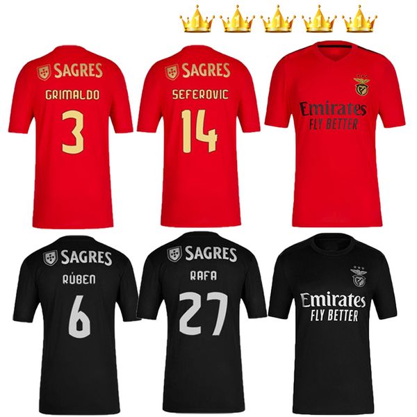 

2020 2021 sl benfica soccer jerseys home away 20 21 rafa jota pizzi grimaldo rÃºben t seferovic vinÃ­cius kit football shirt uniforms, Black;yellow