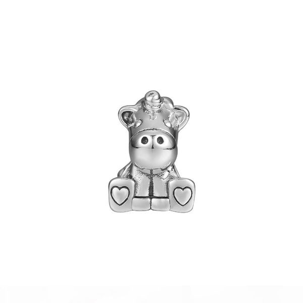 

pandulaso bruno the unicorn charm silver beads for jewelry making fit chairms 925 silver bracelet & bangle fashion jewelry autumn collection, Black