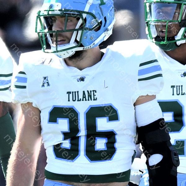 2021 Custom Tulane Green Wave Football Jersey NCAA College Carroll Howard James Ramsey J.P
