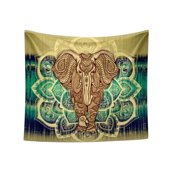 

ethnic style polyester art gift elephant printed wall tapestry home decoration