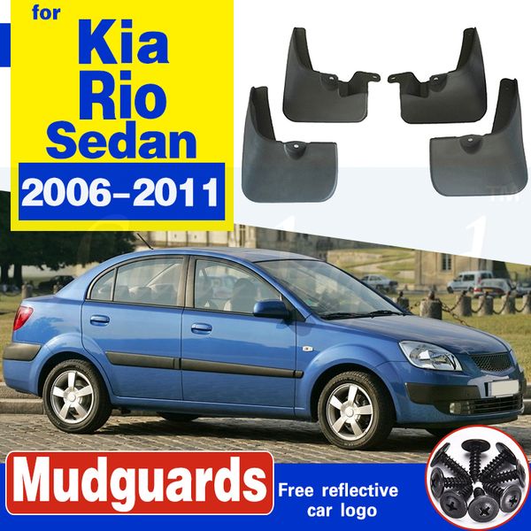 

for kia rio 2 jb sedan saloon 2006~2011 car mudflap fender mud flaps guard splash flap mudguards accessories 2007 2008 2009 2010