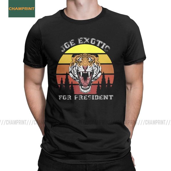 

joe exotic for president tiger king men's t shirt america animal lovers big cats tee shirt short sleeve t-shirts 100% cotton