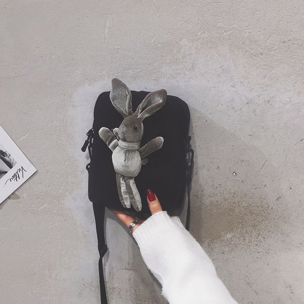 

canvas bag women messenger small bag 2020 new fashion student simple and versatile one-shoulder mobile phone