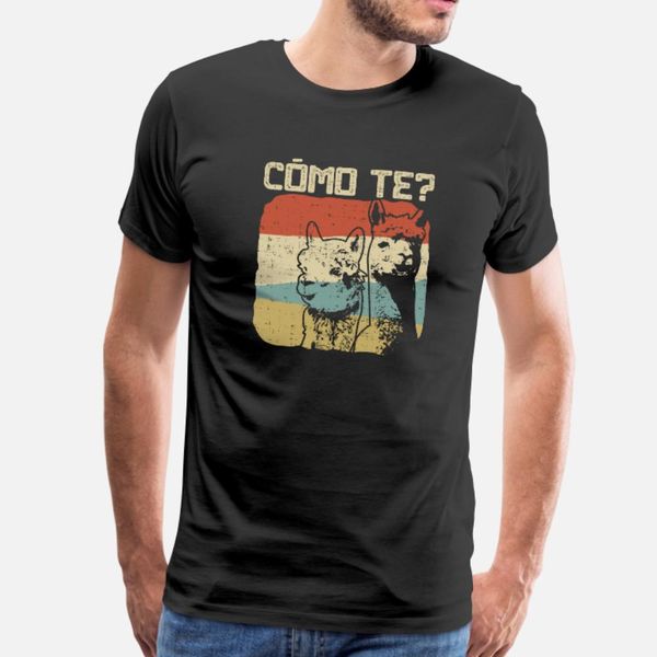 

funny spanish gift como te llama llama design t shirt men printed tee shirt s-3xl cool loose funny summer pictures shirt