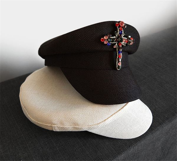 

2019 fashion winter and autumn ladies hats women hats corduroy caps europe and america retro flat casual wild octagonal cap, Blue;gray