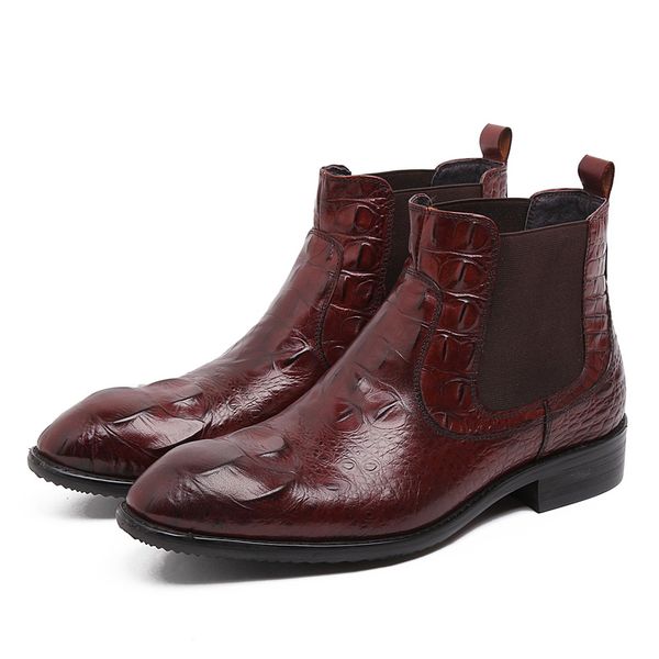 

botas hombre short men leather boots men botines work shoes hombre formal wear black brown pointed toe ankle genuine leather