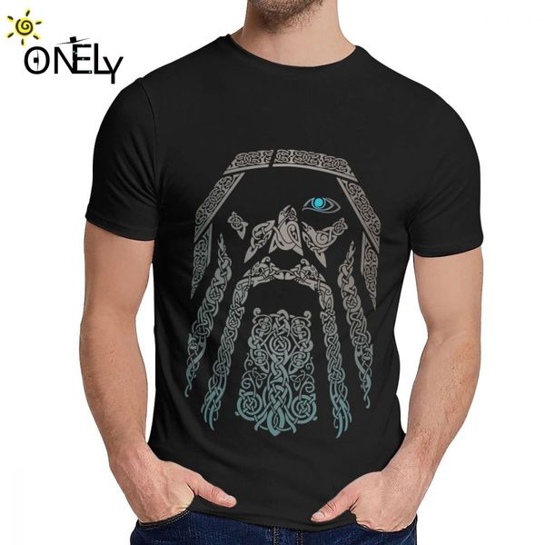 

odin viking valhalla t shirt for men leisure natural cotton t-shirt classic round neck