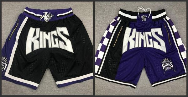

sacramento kings1997-98 just don hardwood nba men basketball shorts, Black