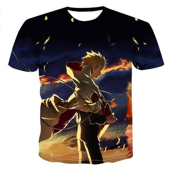 

japan anime summer o -neck daily 3d print shirts funny aesthetic hippie men clothing