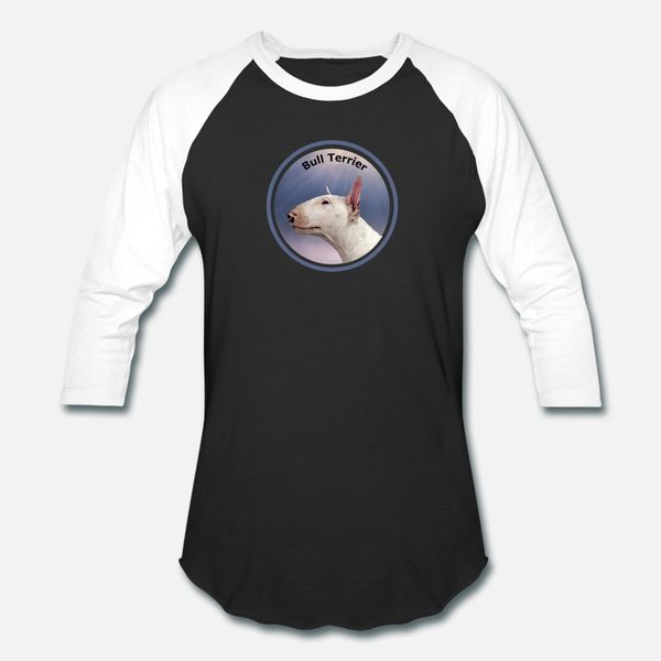 

bull terrier dog t shirt men designer cotton round neck male crazy comfortable summer kawaii shirt