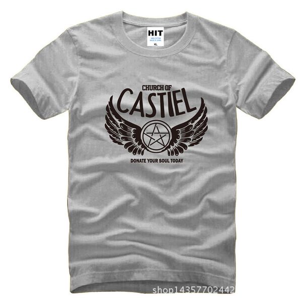 

supernatural american church of castiel printed mens men t shirt t-shirt fashion 2015 new cotton tshirt tee camisetas masculina