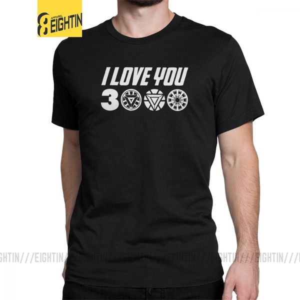 

i love you 3000 t-shirts three thousand men iron man t shirt avengers super hero marvel tees short sleeve cotton plus size