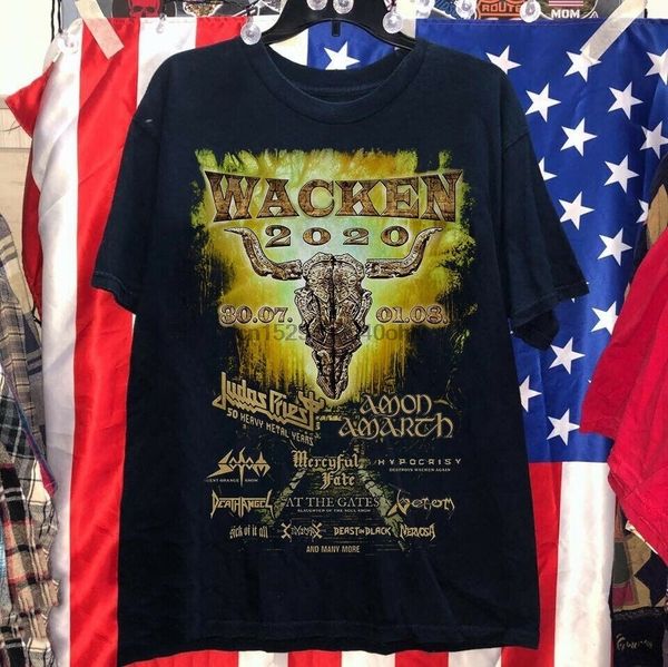 

2020 wacken judas priest wacken музыкальный фестиваль 2020 черный мужской футболки