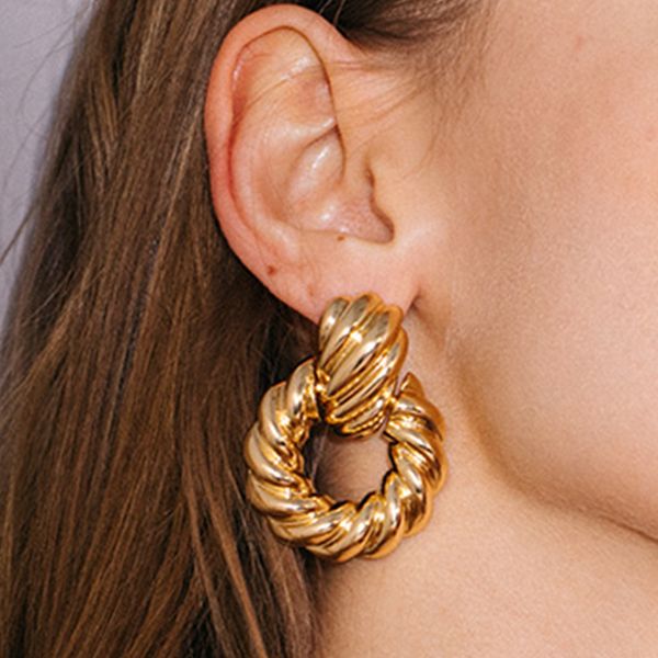 

aensoa trendy gold color alloy drop earrings for women statement unique vintage geometric earrings party jewelry pendientes, Silver