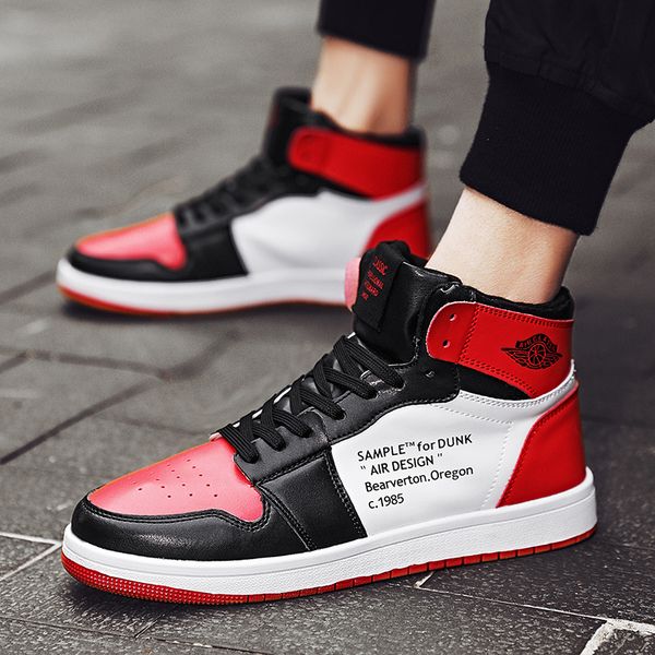 

non-leather casual shoes colorful board man sneakers for men youth tide male lightweight fashion stylish big size 47 48, Black