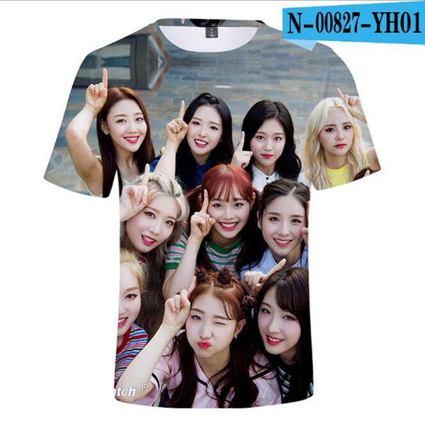

kpop loona style new cotton brand 3d print shirts horror graphic oversized men clothing