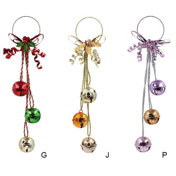 

christmas bell ornaments pendants hanging gifts xmas tree decoration home decor colour iron bells door hanging ringing bell