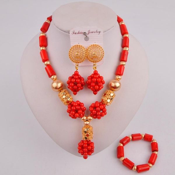 

новый !!! красный костюм коралл ожерелье ювелирных изделий набор 20c50, Silver
