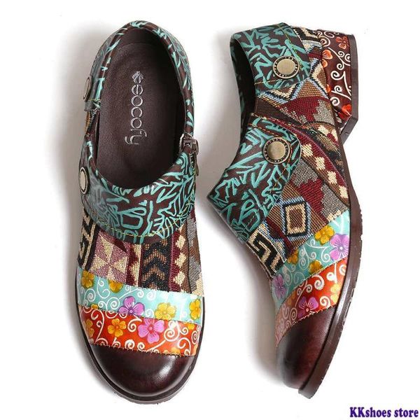 

women retro pattern stitching genuine leather metal zipper ladies shoes women botines mujer 2020, Black