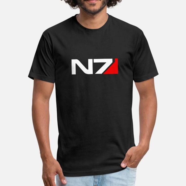 

mass effect n7 t shirt men knitted cotton s-xxxl vintage famous comical spring autumn leisure shirt