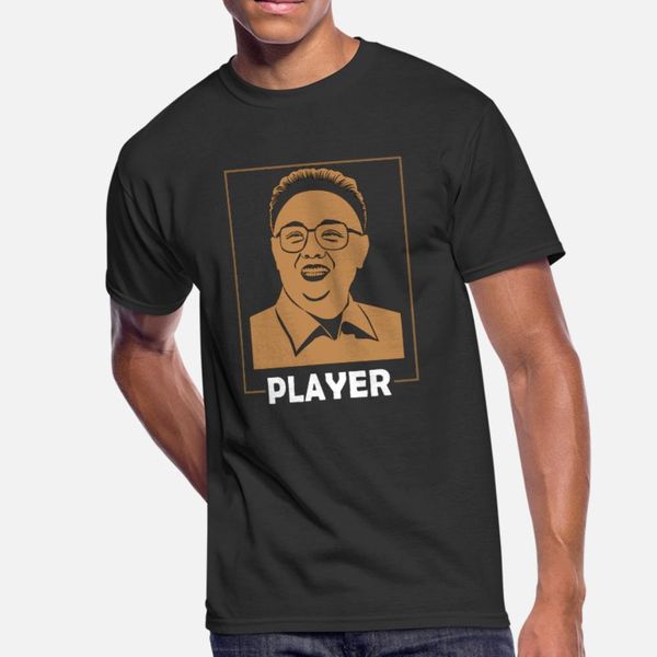 

north korean player t shirt men create 100% cotton s-3xl formal loose new style spring autumn unique shirt