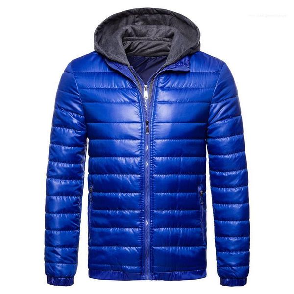 

coat solid color striped hooded fake two piece mens outwear fashion winter mens mens jacket, Black;brown