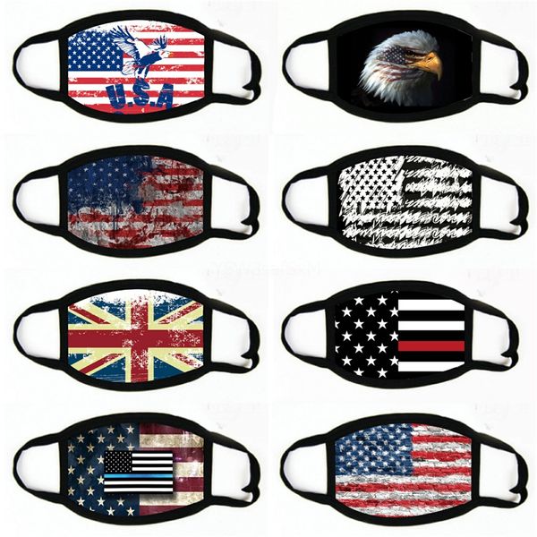 

american flag printing face mask dust-proof windproof sunscreen hooded cycling maskwashable masks#281, Black