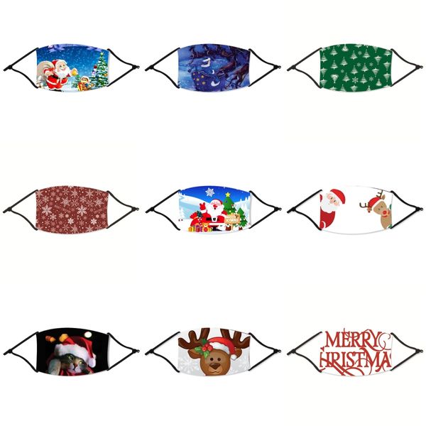 

in stock anti dust face mouth er pm2.5 christmas mask dustproof anti-l washable reusable ice silk cotton christmas masks tools#24933, Black