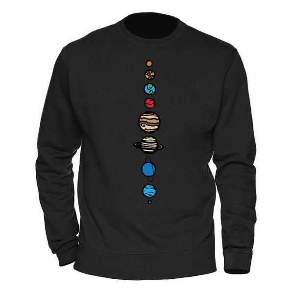 

male clothing solar system planets colour hoody 2020 keep warm winter spring sweatshirts mens casual streetwear harajuku hoodies, Black