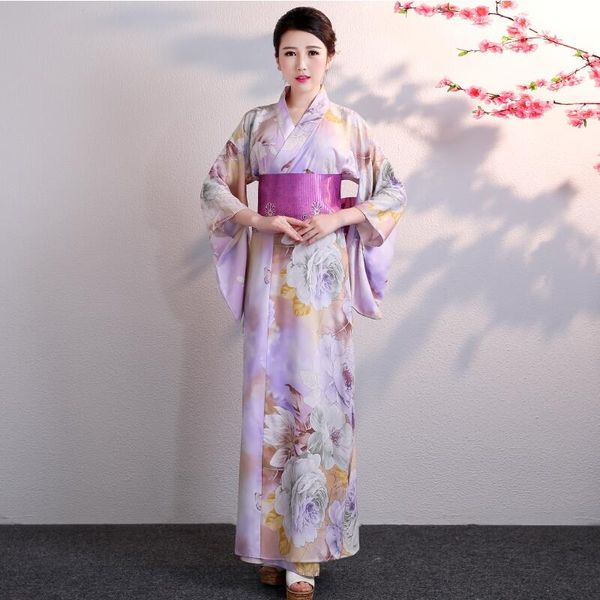 Roupa japonesa tradicional Anime Kimono longo vestido de mulher Yukata oriental elegante robe Cosplay tema traje ásia vestido de festa étnica