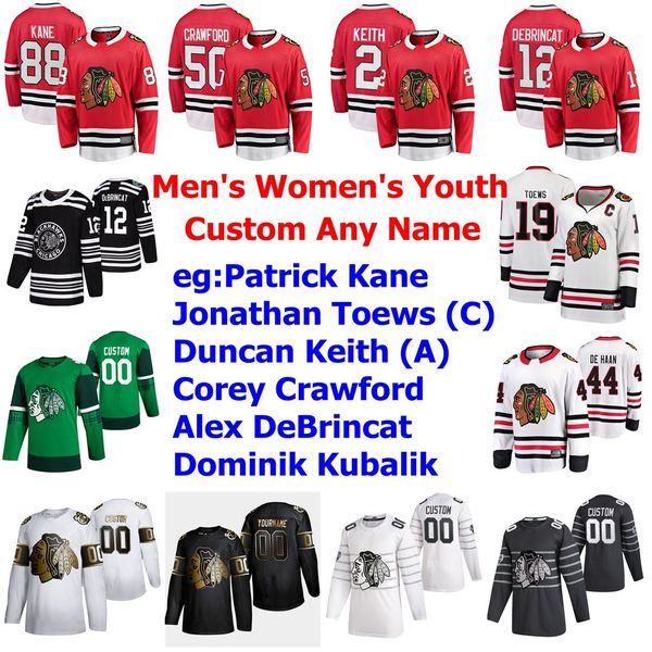 

чикаго blackhawks хоккей джерси райан карпентер кирби дач давид кампф доминик кубалик александр нейландер брендан перни на заказ сшитые, Black;red