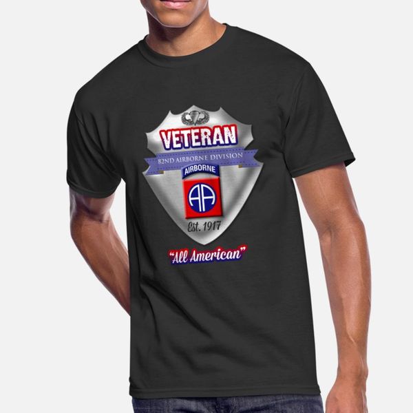 

veteran: 82nd abn t shirt men customized short sleeve s-xxxl fit crazy comfortable spring pattern shirt