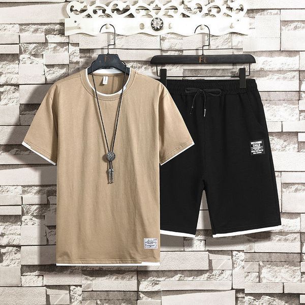 

mens tracksuits summer sweatsuit 2020 luxury clothesn ikjbd cool short sleeves jogger fit suits pollover hooded hoodies long pan, Gray